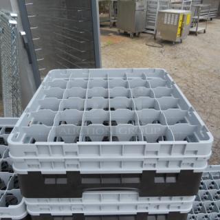 Cambro 36 hole dishwasher rack, model 2XBID. Durable plastic, excellent condition, ideal for commercial use.