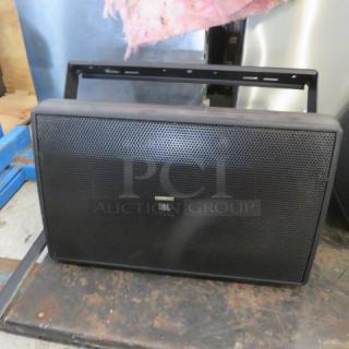 JBL Control 30 speaker, black, good condition, with JBL logo on front grille. Wall mount bracket attached.