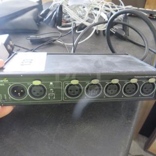 Martin DMX 5.3 Splitter, six output ports, black casing, model labeling visible. Used condition.