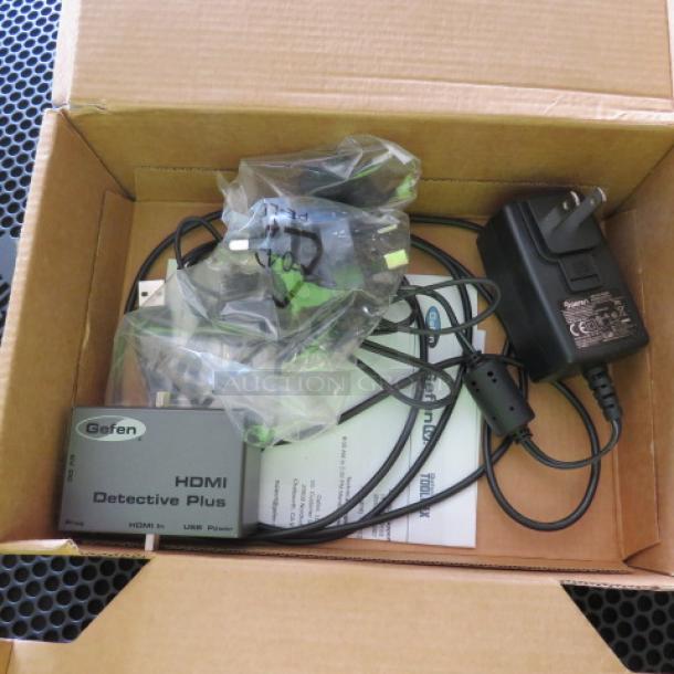 Gefen HDMI Detective Plus model EXT-HD-EDIDPN in box with cables and power adapter, gently used condition.
