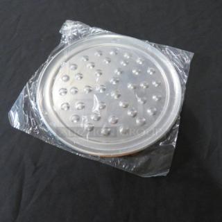 Winco APZN-10 10-inch pizza tray, new in packaging, perforated aluminum for even cooking. Model #APZN-10.