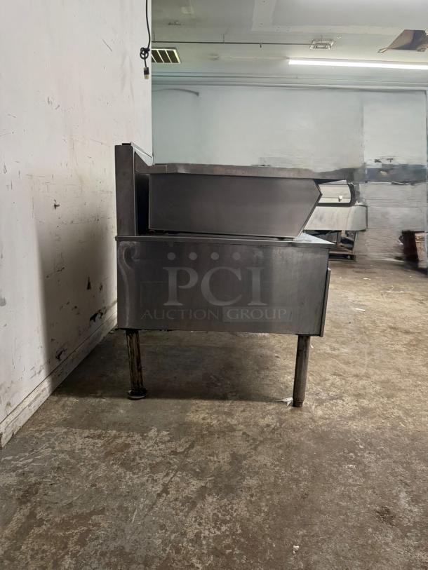 40 Gallon CLEVELAND Tilt Skillet, stainless steel, used condition, visible wear, commercial kitchen equipment.