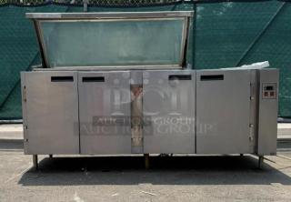HEATCRAFT Refrigerator Unit Model RAMK23AG, stainless steel, four-door, used condition, visible control panel.
