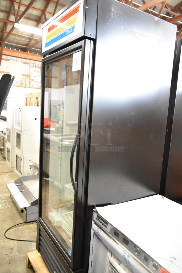Brand new 2025 True GDM-23-HC cooler. Scratch and dent condition. Single glass door, poly-coated racks, 115V, 1 phase.