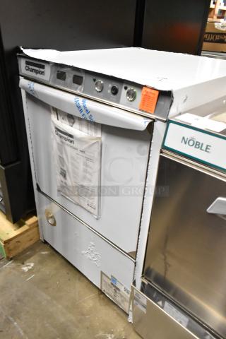 Brand new 2025 Champion UH230B stainless steel high-temp undercounter dishwasher, scratch and dent. 120-208/230V, 3 phase.