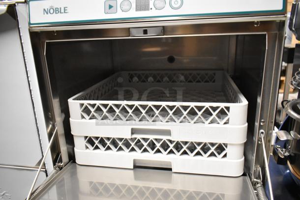 Brand new scratched 2024 Noble 495HTUC24 stainless steel commercial undercounter dishwasher, 208/240V, 1 phase.