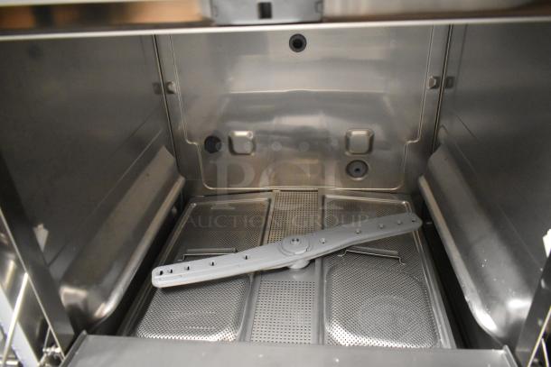 Noble 495HTUC24 stainless steel undercounter dishwasher, brand new with minor dents. High temp, 208/240V, 1 phase.