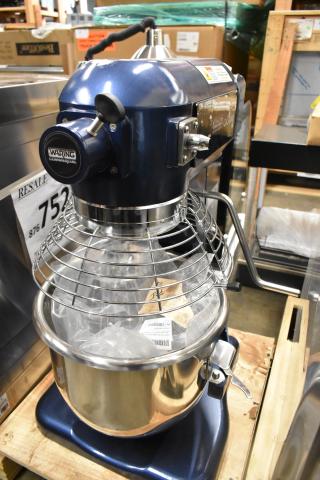 New 2024 Waring WSM20LT 20 Qt. Commercial Dough Mixer, stainless bowl, bowl guard, whisk. 110-120V, 1 phase.
