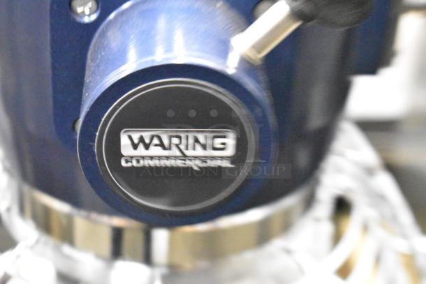 BRAND NEW Waring WSM20LT commercial dough mixer, 20 qt capacity, with stainless steel bowl, bowl guard, whisk attachment.