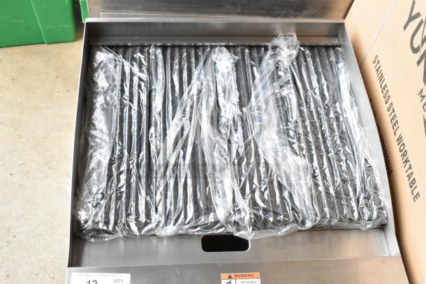 Cecilware Pro CCP24 stainless steel charbroiler, brand new, in packaging. Natural gas powered. Commercial countertop design.