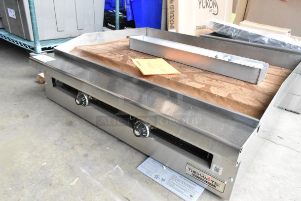 Brand new 2021 Therma-Tek TC36-36TGL stainless steel propane gas flat top griddle, commercial countertop, tags included.