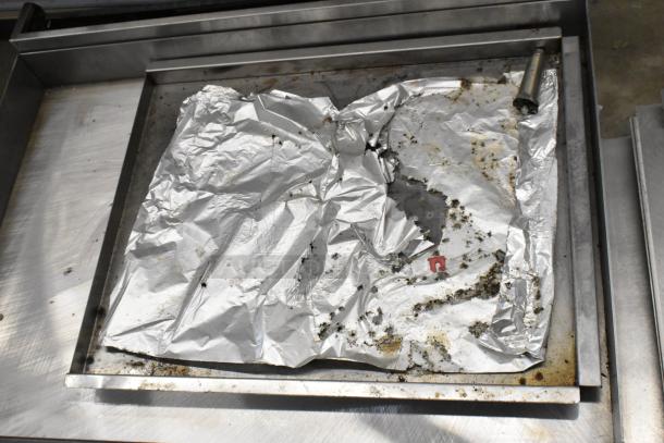 2021 Southbend PE36N-TTT stainless steel griddle, flat top, countertop, electric, used condition with foil residue, 208V, 1 phase.