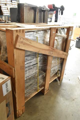 Brand new Ayr King 5001996 Marinator in crate, 110 Volts, 1 Phase. Packaging intact with shipping labels visible.