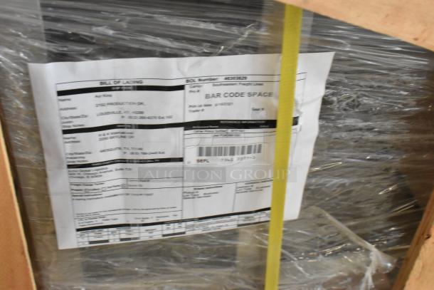 Brand new Ayr King 5001996 Marinator, 110 Volts, 1 Phase, shown in crate with visible shipping label.