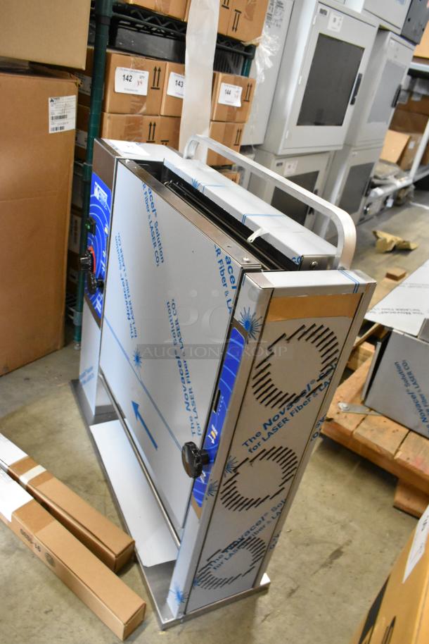 Brand new Prince Castle 296-T55JACK stainless steel vertical contact toaster, 115V, 1 phase in original packaging.