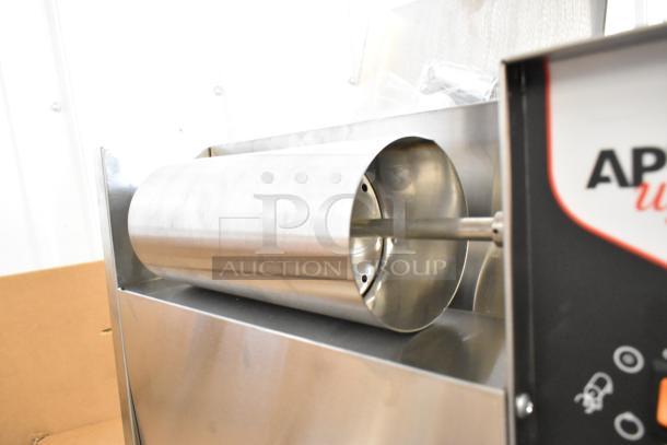 BRAND NEW APW Wyott M-95-2 Stainless Steel Vertical Bun Toaster, 865 slices/hr, 240V, 1 Phase, in original box.
