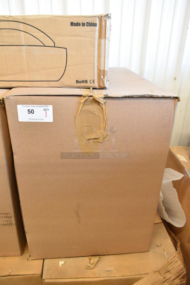 Boxed APW Wyott M-95-2 stainless steel commercial bun toaster, 865 slices/hr, 240V, 1 phase, new. Box shows "Made in China".
