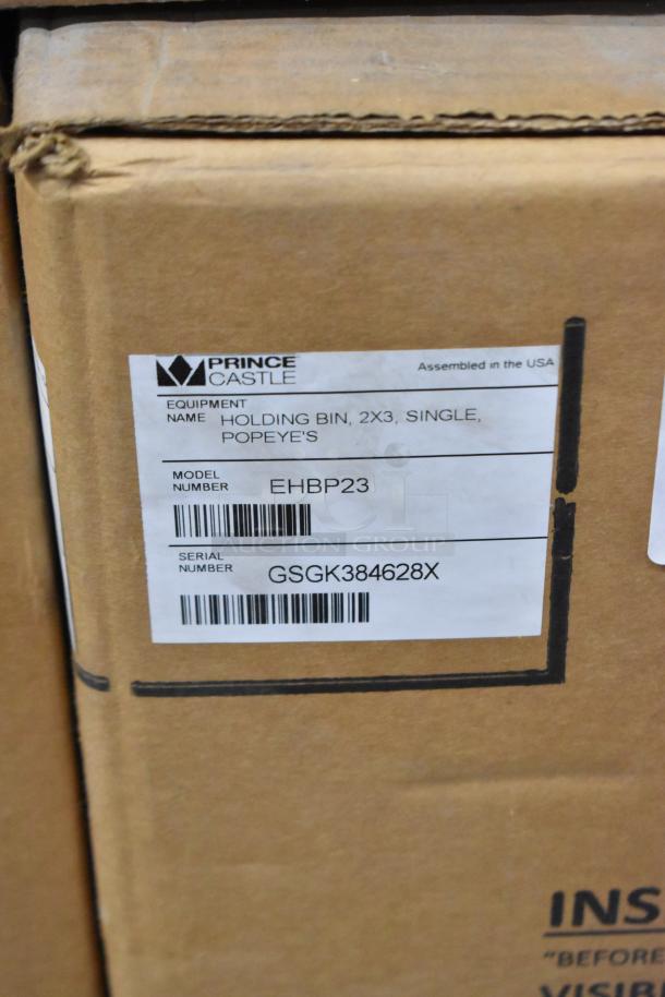 BRAND NEW Prince Castle EHBP23 stainless steel countertop holding merchandiser in box. 120V, 1 phase, Popeye's model.