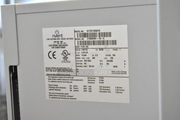 BRAND NEW Hoffmann N170116G010 Spectracool Compact air conditioner, 1025 BTU, 110/115V, model label shown.