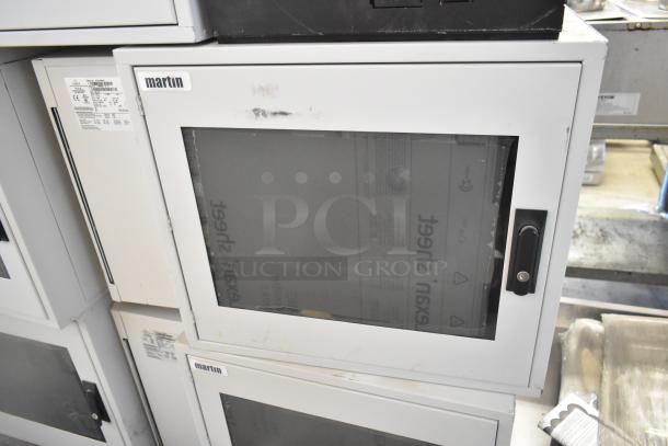 2 Hoffmann N170116G010 Spectracool units, brand new, Martin box, 1025 BTU, 110/115 Volts, 1 Phase; visible Martin label.