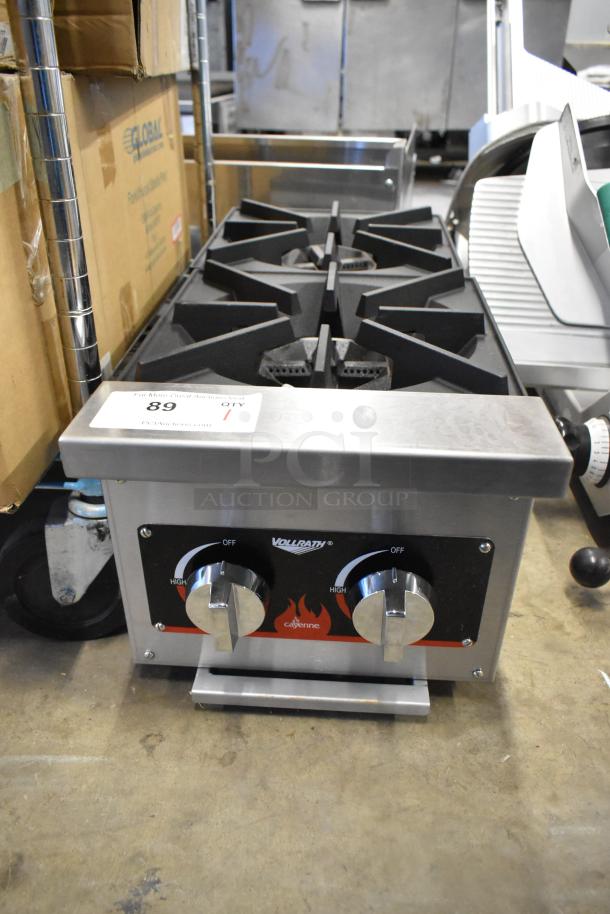 BRAND NEW Vollrath HPA-1002 countertop gas range, stainless steel, 2 burners, 26,000 BTU, model 40736.