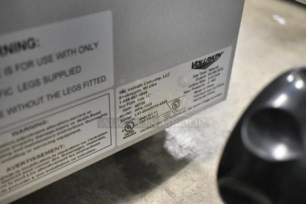 BRAND NEW Vollrath HPA-1002 stainless steel gas burner, 26,000 BTU, model 40736, tags showing model and certification.