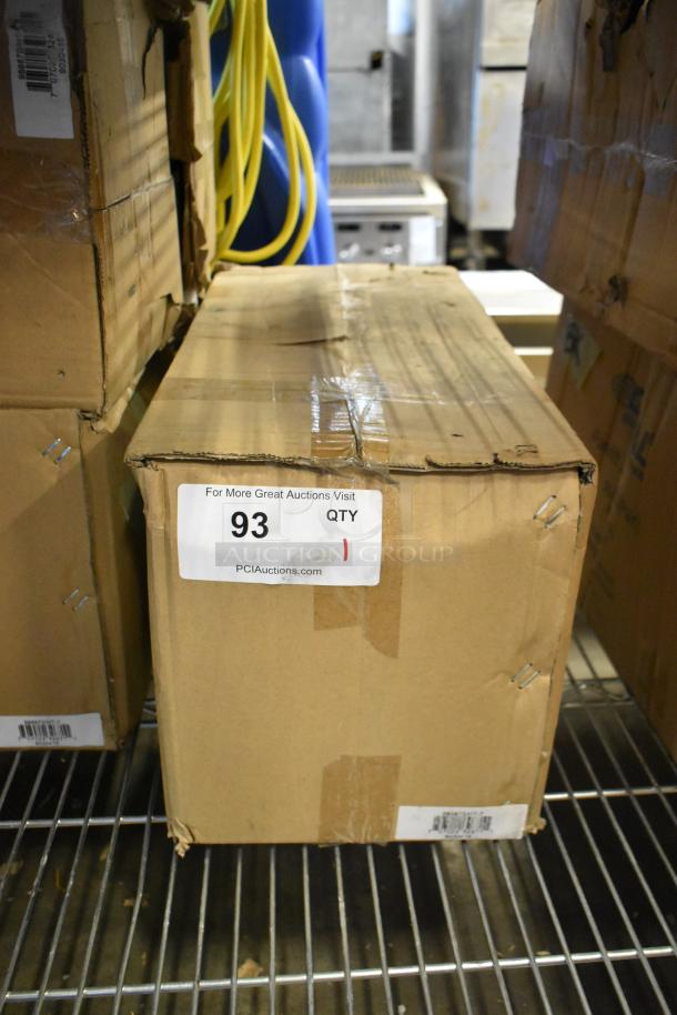 Box of two Global 988870 forklift jack stands, 26,000 lb capacity, brand new, shows auction label indicating item 93, quantity 1.