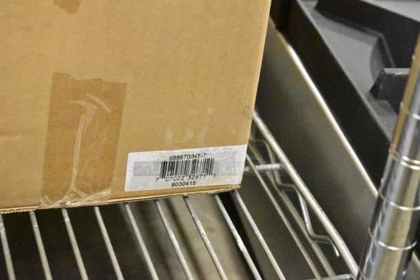 Brand new pair of Global 988870 forklift jack stands, 26,000-pound capacity each, in original packaging with label.