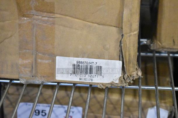 Brand new Global 988870 forklift jack stand box, 26,000 lb capacity label visible, slightly worn packaging.
