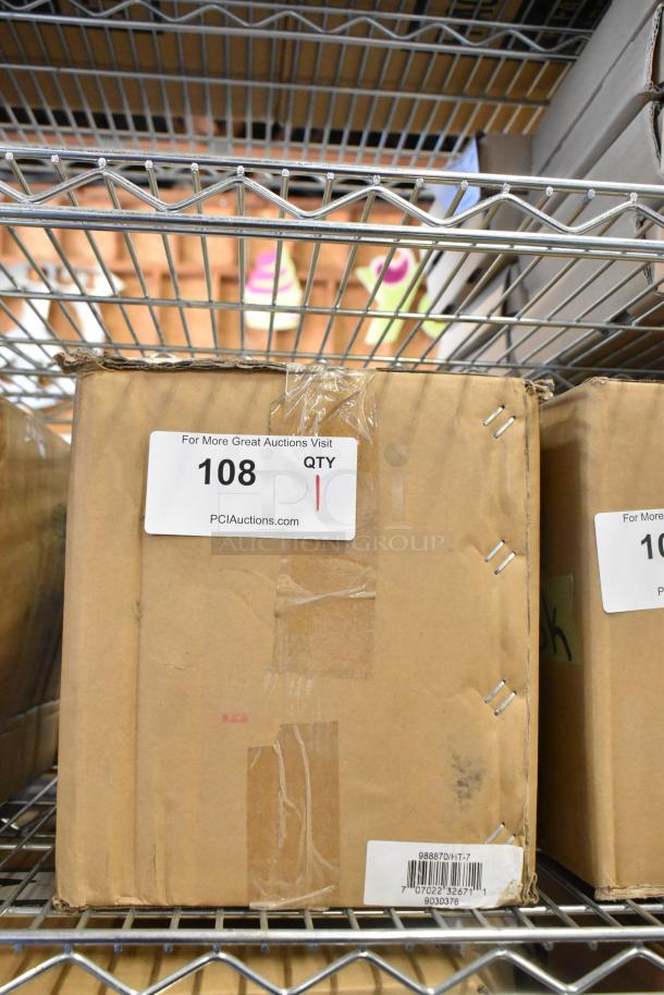 BRAND NEW pair of Global 988870 forklift jack stands in box, 26,000 lb capacity, labeled for auction lot 108.