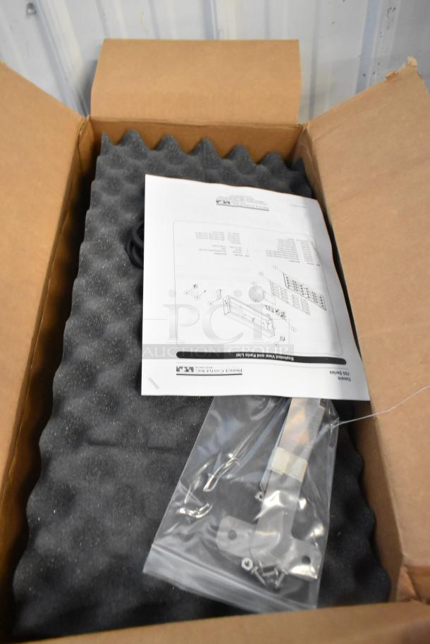 New 2021 Prince Castle 755-HM16 Electric Horizontal Timer in box, 16 Channel, 120V, 1 Phase; includes manual and accessories.