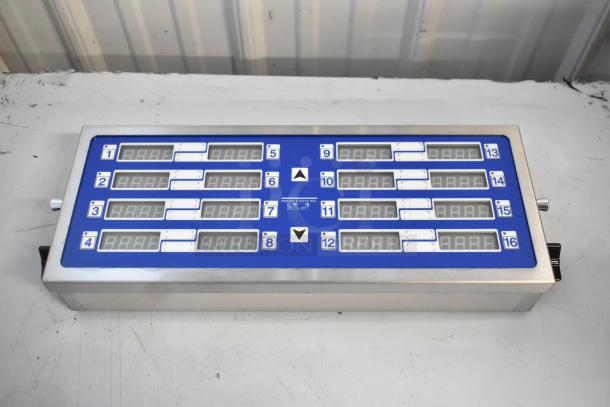 Brand new Prince Castle 755-HM16 16-channel electric timer. Blue display, multi-function, 120V, 1 phase. Model MPC-22.