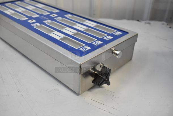 Brand new 2021 Prince Castle 755-HM16 electric timer, 16 channels, multi-function; stainless steel, 120V, single phase.