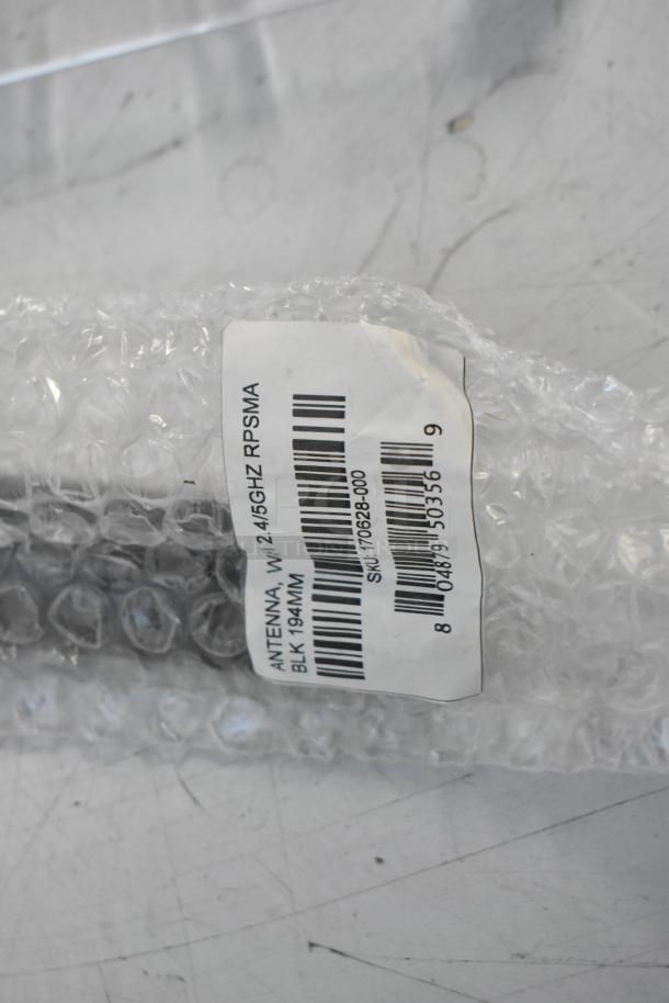 Brand new lot, including pipe mounting kit, outlet box cover, in bubble wrap. Label: Antenna, WiFi 2.4/5GHz, RPSMA.