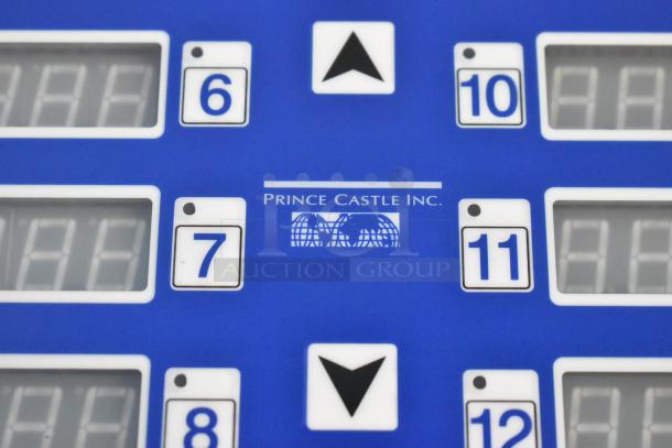Prince Castle 755-HM16 electric timer, 16 channels, brand new in box, 2021 model, 120V, 1 phase, close-up of interface.