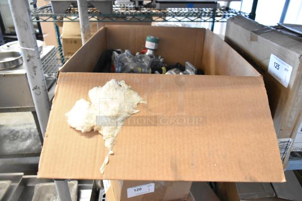Box of 4 brand new Asco 323632 Rebuild Kits in packaging, unopened, visible in cardboard box.