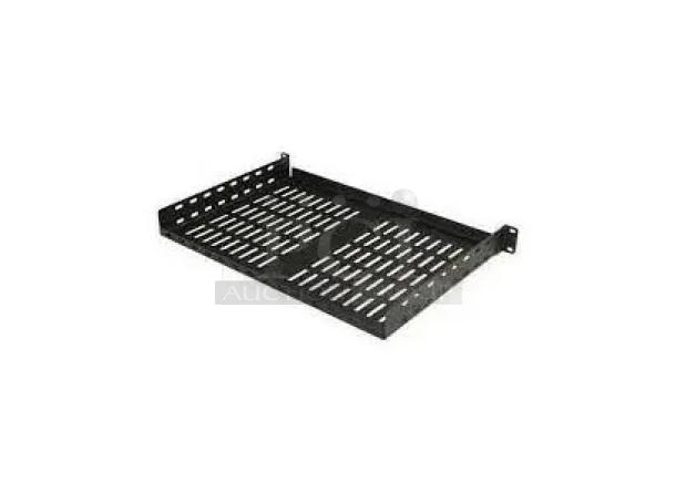 Brand new Tripp Lite SRSHELF2P1U cantilever fixed shelf in black, perforated design, and includes installation hardware.