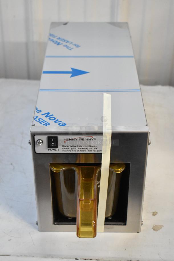 Brand new Henny Penny MPC-1L stainless steel holding bin in box, 110V, 1 phase, commercial countertop model, with power switch.