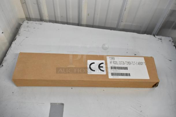 New HP 03728-TIMER-TLT-3 Three Lane Timer in box. Includes 4 units. Box has CE marking and product label.