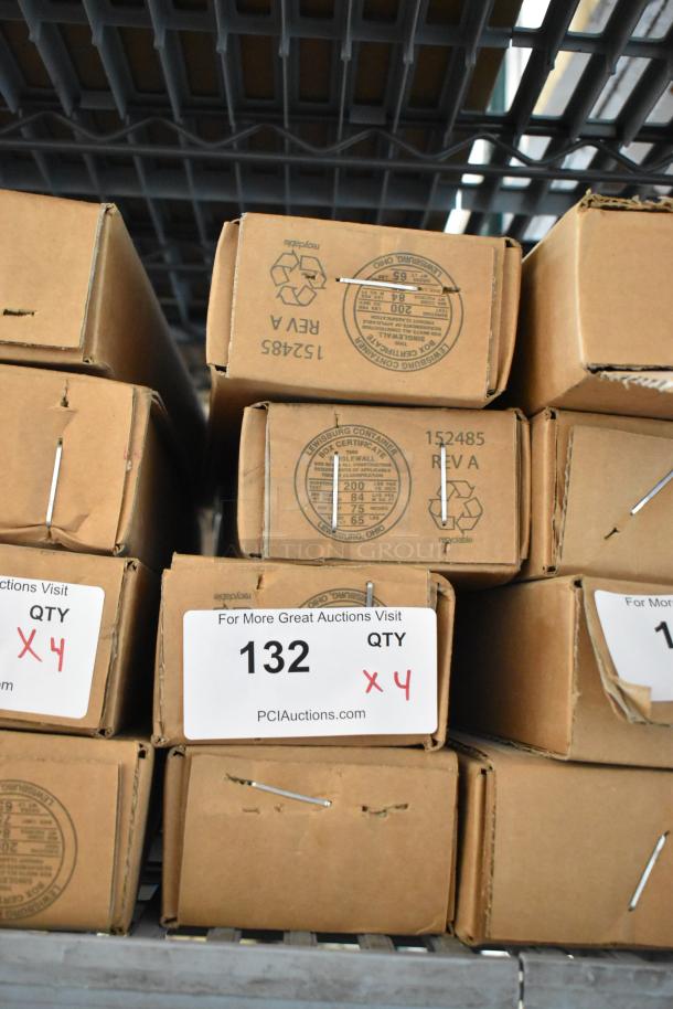 Four new HP 03728-TIMER-TLT-3 three lane timers in box, sealed packaging. Lot marked "Qty x4" at auction.