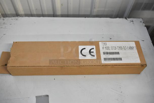 4 new HP 03728-TIMER-TLT-3 timers in box. Features CE mark, labels with model, serial number, in mint condition.