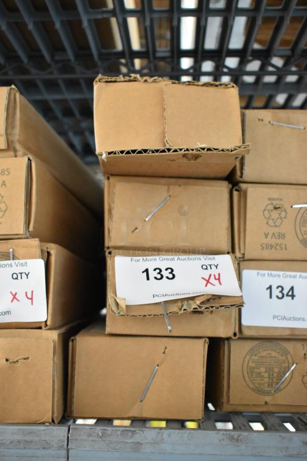 Four brand new HP 03728-TIMER-TLT-3 Three Lane Timers in original boxes, labeled for auction, quantity 4.