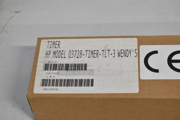 Brand new HP 03728-TIMER-TLT-3 Three Lane Timer in box. Model label indicates use for Wendy's.