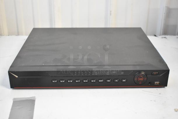 3 NVR502A Network Video Receiver, black, in good condition. Features front control buttons and USB port. 100-240V, 1 Phase.