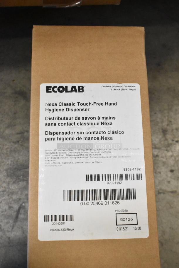 Ecolab Nexa Classic Touch-Free Hand Hygiene Dispenser, brand new, boxed, labeled with model 9202-1192, made in Mexico.