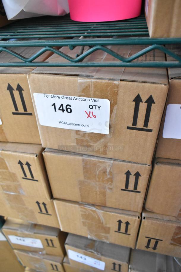 Boxes of Ecolab Nexa Classic Touch Free Hand Hygiene Dispensers, brand new, six per bid, labeled with auction info.