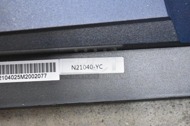 Lot of Element EM2FPAB24B monitor, Star TSP100III printer, keyboard, Lenovo ThinkCentre 11DN desktop. Visible labels: N21040-YC, barcode 2104025M2002077.