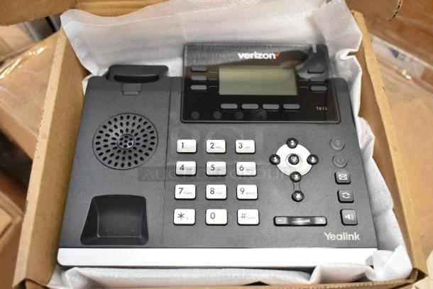 BRAND NEW SIP-T41S Ultra Elegant IP Phone, Yealink, in box, includes Verizon branding, pristine condition, full keypad.