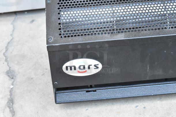 Mars LPV236-1UA-OB air curtain, low profile, 115 volts, 1 phase, black with brand logo, in good condition.