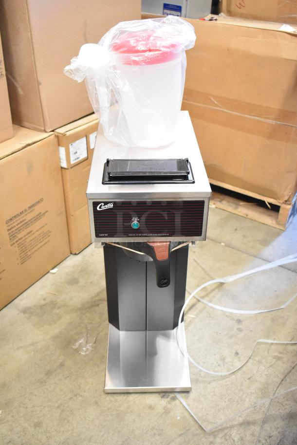 Brand new Curtis SCCAFE0AP10A000 stainless steel commercial airpot coffee brewer, 120V, unopened box.